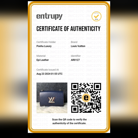 Louis Vuitton Twist MM  Epi Leather  Crossbody Navy Blue Bag - Picture 13 of 13